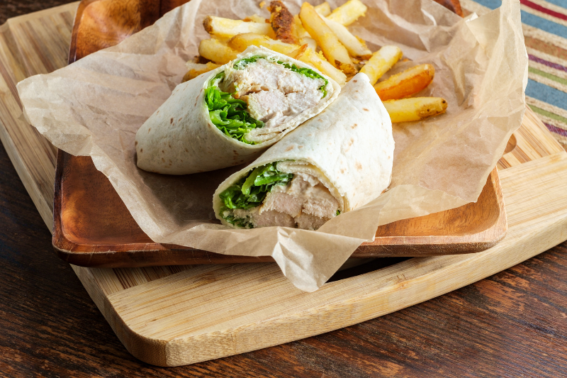 CHICKEN CAESAR WRAPS