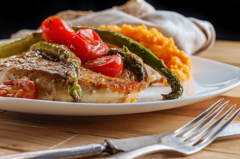 One-Pan Balsamic Chicken and Asparagus